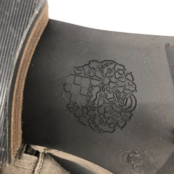 Vince Camuto Foxy Short buckle wrap suede Wendy tan Moto boots size 10 - Picture 11 of 15